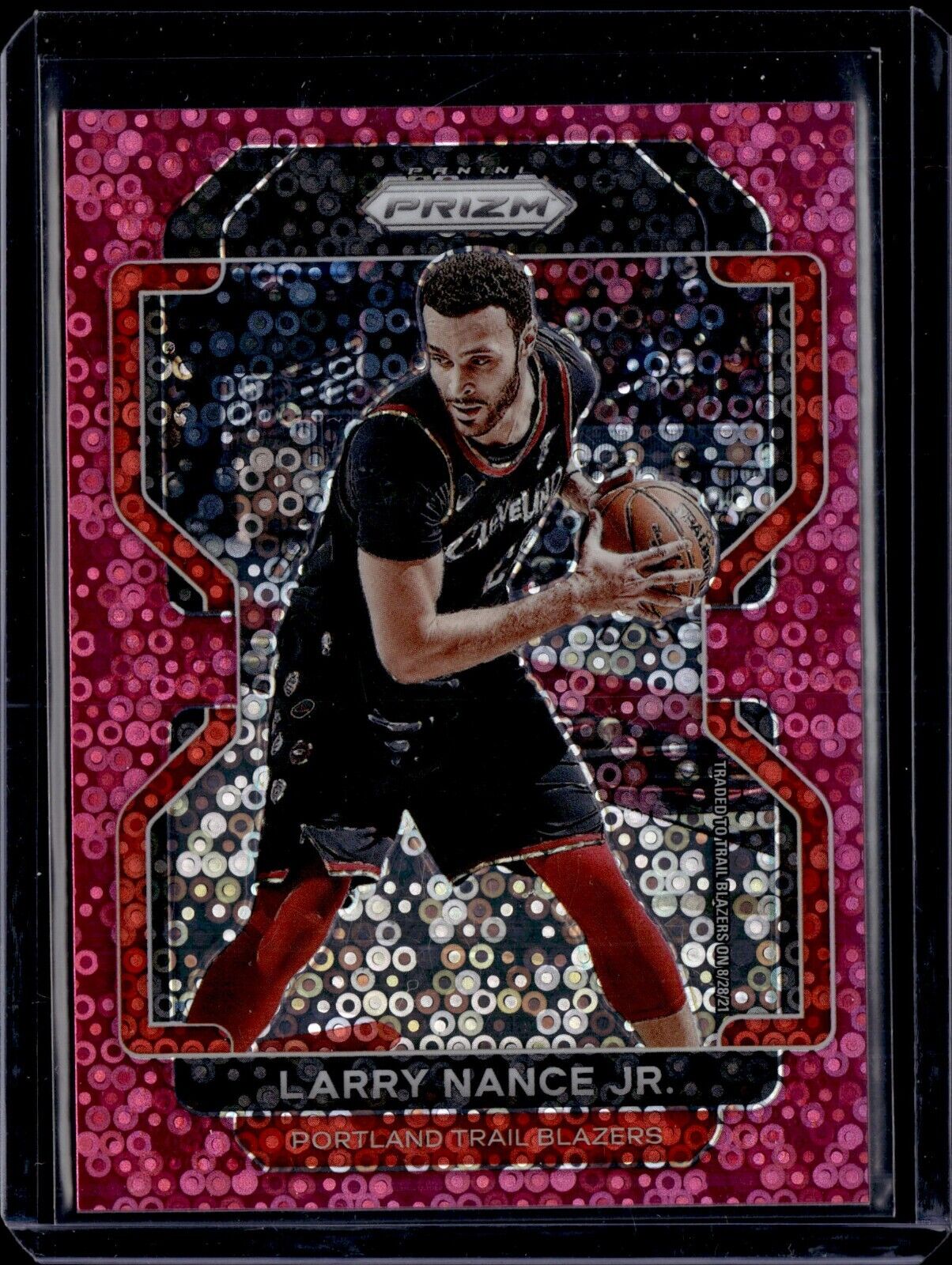 2021-22 Panini Prizm LARRY NANCE JR. #126 Pink Fast Break Prizm /50-Portland