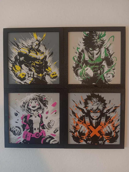 Katsuki "Dynamight" Bakugo Hueforge Textured Art Prints