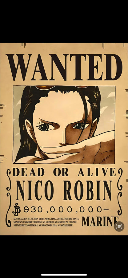 One Piece Wanted Poster (Luffy, Zoro, Straw Hats, Emperors, Warlords, Etc.) Textured Art Print Hueforge - Frame Sold Separately.