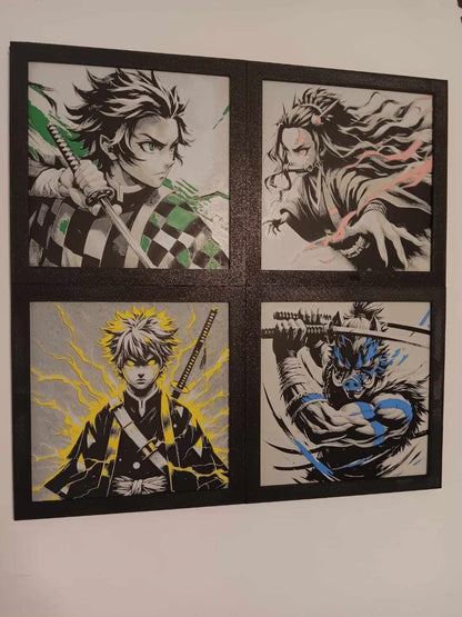 Zenitsu Agatsuma Hueforge Textured Art Prints
