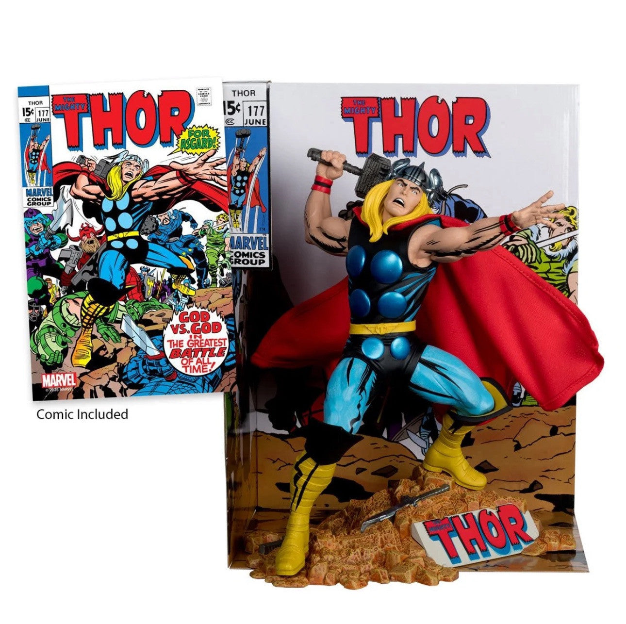 McFarlane Toys Thor #177 Cover 1:6 posed figure with Comic 2025