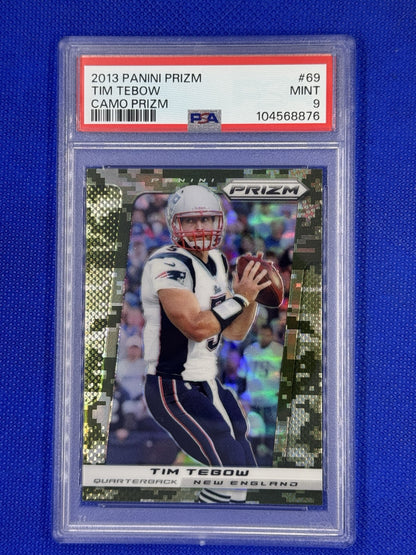 2013 Prizm Tim Tebow Camo Prizm PSA 9