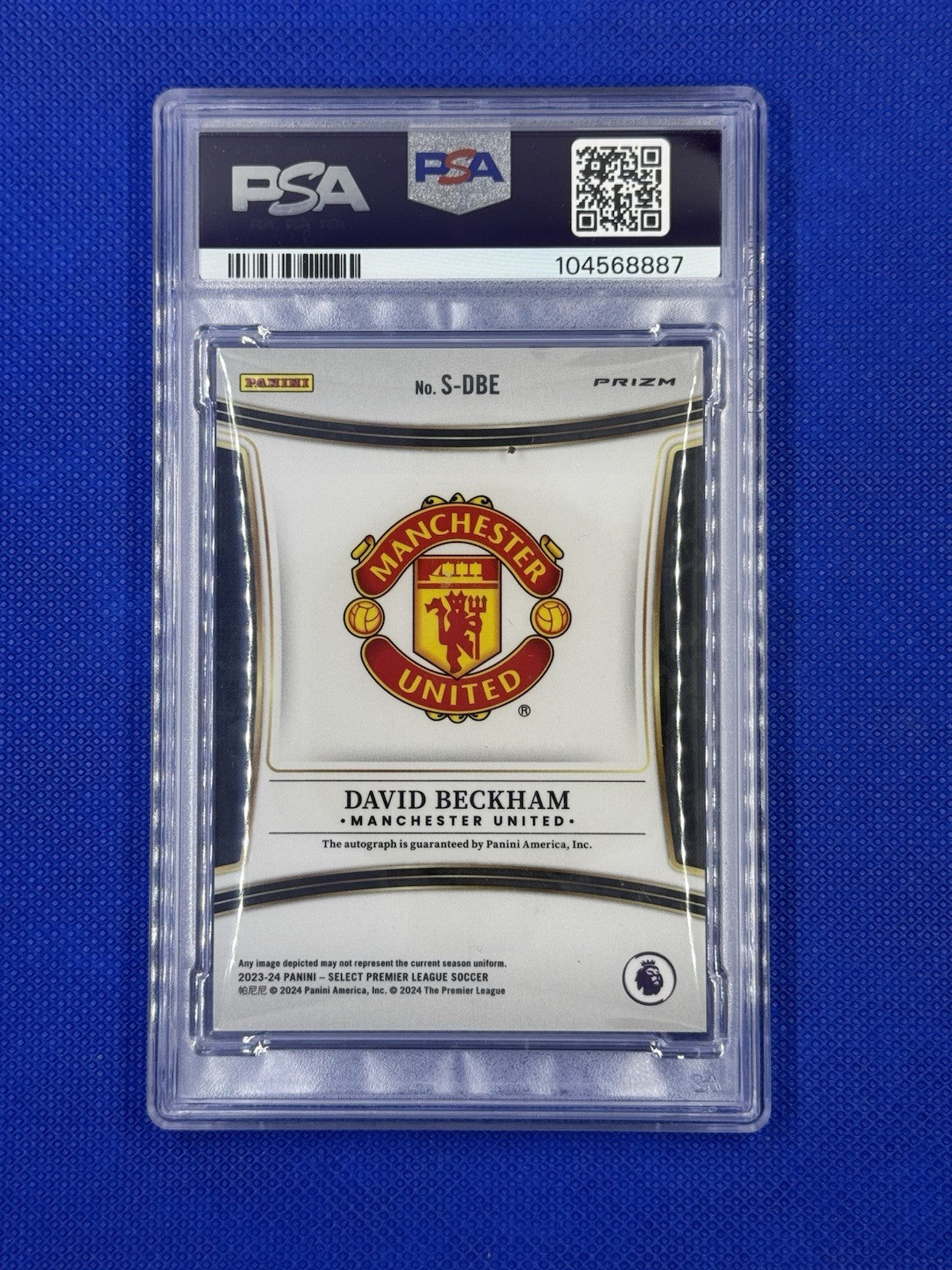 2023-24 Panini Select Premier League Sigs #SDBE David Beckham PSA 8 Auto ⚽🔥🏅