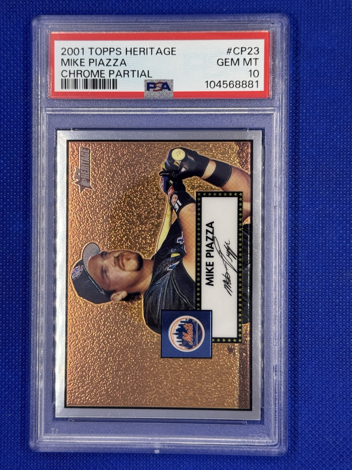 2001 Topps Heritage Chrome #CP23 Mike Piazza #/552 Mets PSA 10 GEM MINT