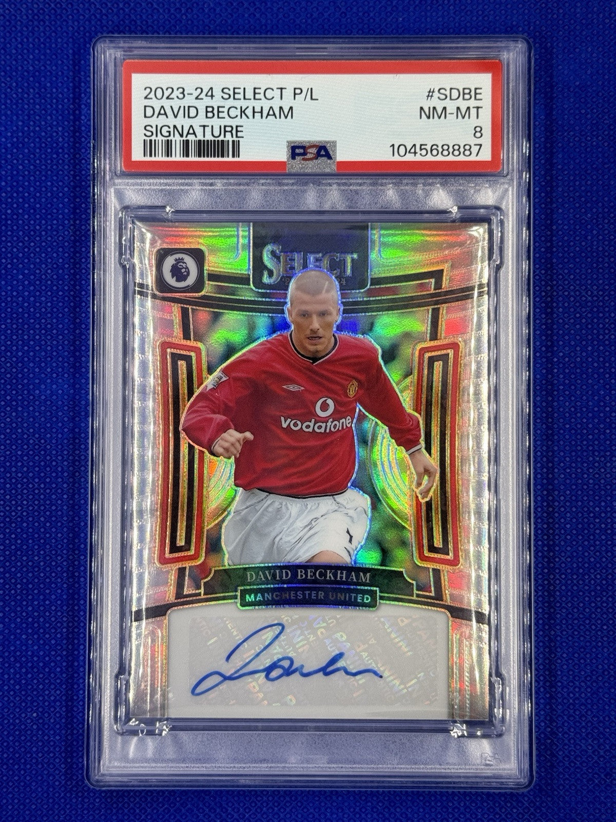 2023-24 Panini Select Premier League Sigs #SDBE David Beckham PSA 8 Auto ⚽🔥🏅